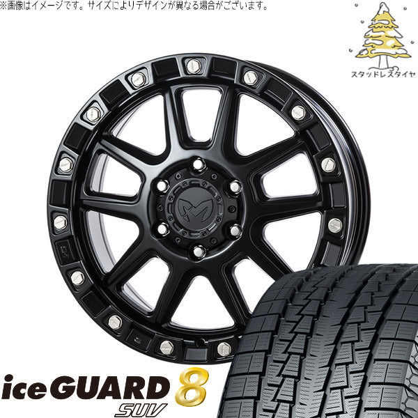 ヨコハマタイヤ アイスガード8 SUV 265/60R18 ＋ MKW M205 ブラックキャット 18インチ 8J +20 6H139.7P スタッドレス・ホイール4本セット。1枚目。