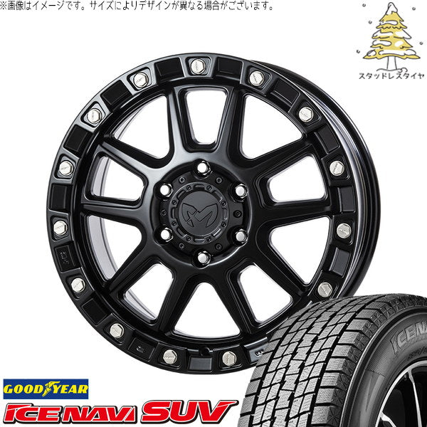 グッドイヤー アイスナビ SUV 265/60R18 ＋ MKW M205 ブラックキャット 18インチ 8J +20 6H139.7P スタッドレス・ホイール4本セット。1枚目。