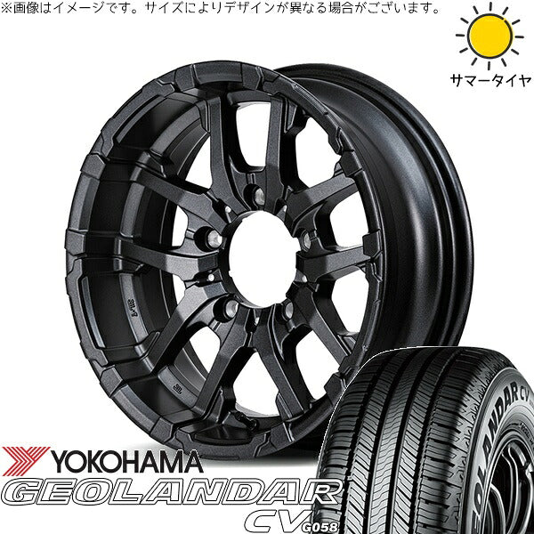 ヨコハマタイヤ ジオランダーCV G058 215/70R16 ＋ ナイトロパワー M26 クロスファング バレルブラック 16インチ 6J -5 5H139.7P サマー・ホイール4本セット。1枚目。