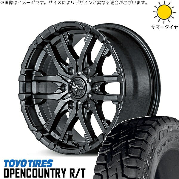 トーヨータイヤ オープンカントリー R/T 195/80R15 ＋ ナイトロパワー M26 クロスファング バレルブラック 15インチ 6J +45 6H139.7P サマー・ホイール4本セット。1枚目。