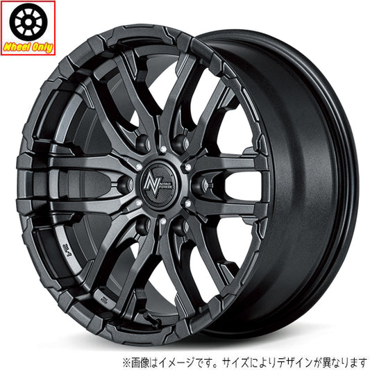 キャラバン 0 15インチ アルミホイール 6穴139.7 | MID ナイトロパワー M26 クロスファング 6J +45 1本