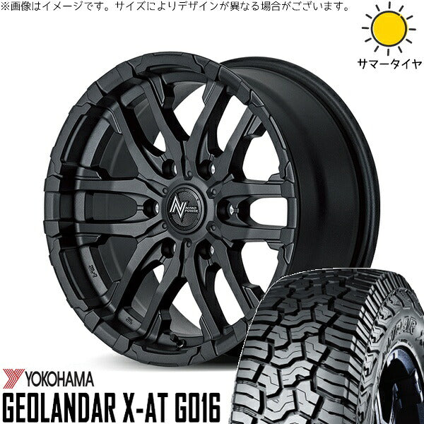 ヨコハマタイヤ ジオランダー X-AT G016 215/70R16 ＋ ナイトロパワー M26 クロスファング ブラストブラック 16インチ 6.5J +38 6H139.7P サマー・ホイール4本セット。1枚目。