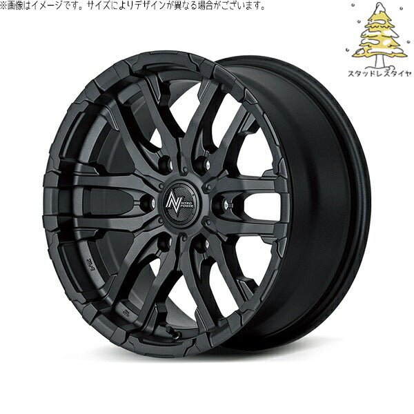 輸入スタッドレスタイヤ（銘柄指定不可） 215/70R16 ＋ ナイトロパワー M26 クロスファング ブラストブラック 16インチ 5.5J +20 5H139.7P ホイール4本セット。1枚目。