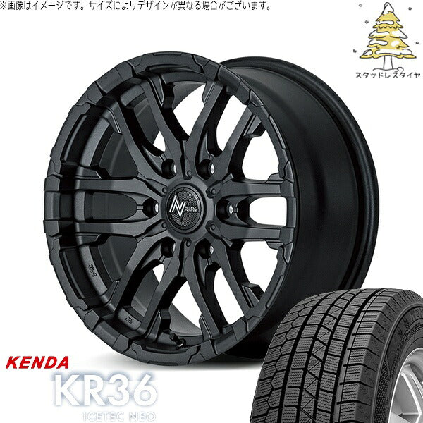 ケンダ アイステックネオ KR36 215/70R16 ＋ ナイトロパワー M26 クロスファング ブラストブラック 16インチ 5.5J +20 5H139.7P スタッドレス・ホイール4本セット。1枚目。