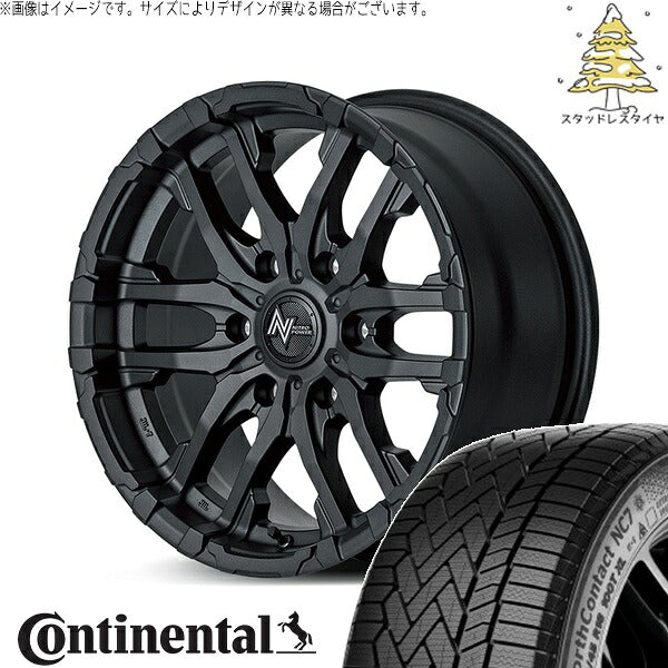 コンチネンタル ノースコンタクト NC7 215/65R16 ＋ ナイトロパワー M26 クロスファング ブラストブラック 16インチ 6.5J +38 6H139.7P スタッドレス・ホイール4本セット。1枚目。