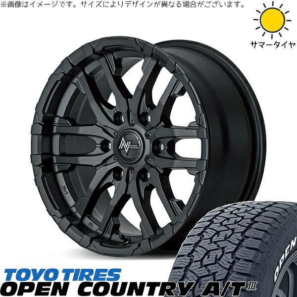 トーヨータイヤ オープンカントリー A/T3 175/80R16 ＋ ナイトロパワー M26 クロスファング ブラストブラック 16インチ 5.5J +20 5H139.7P サマー・ホイール4本セット。1枚目。