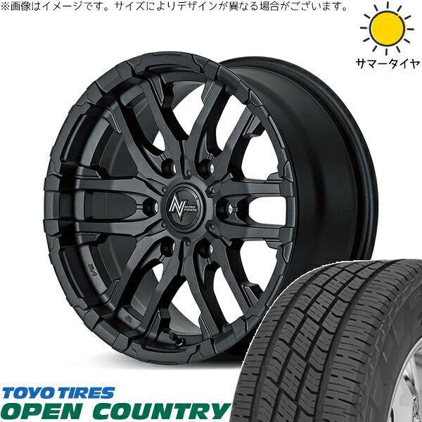 トーヨータイヤ オープンカントリー H/T2 215/70R16 ＋ ナイトロパワー M26 クロスファング ブラストブラック 16インチ 5.5J +20 5H139.7P サマー・ホイール4本セット。1枚目。