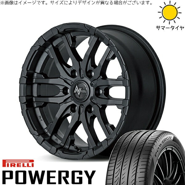 ピレリ パワジー 215/65R16 ＋ ナイトロパワー M26 クロスファング ブラストブラック 16インチ 6.5J +38 6H139.7P サマー・ホイール4本セット。1枚目。