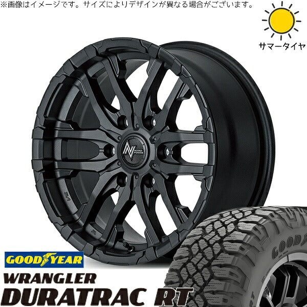グッドイヤー ラングラー デュラトラック RT 225/75R16 ＋ ナイトロパワー M26 クロスファング ブラストブラック 16インチ 5.5J +20 5H139.7P サマー・ホイール4本セット。1枚目。