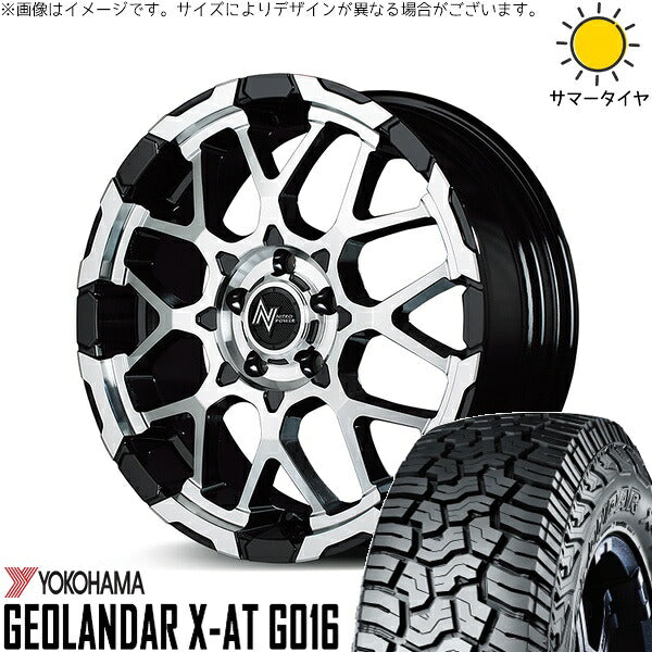 ヨコハマタイヤ ジオランダー X-AT G016 235/70R16 ＋ ナイトロパワー M28 バレット ブラック/ミラーカット 16インチ 7J +40 5H114.3P サマー・ホイール4本セット。1枚目。
