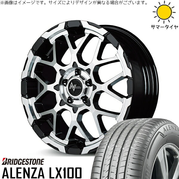 ブリヂストン アレンザ LX100 (ALENZA LX100) 215/70R16 ＋ ナイトロパワー M28 バレット ブラック/ミラーカット 16インチ 7J +40 5H114.3P サマー・ホイール4本セット。1枚目。