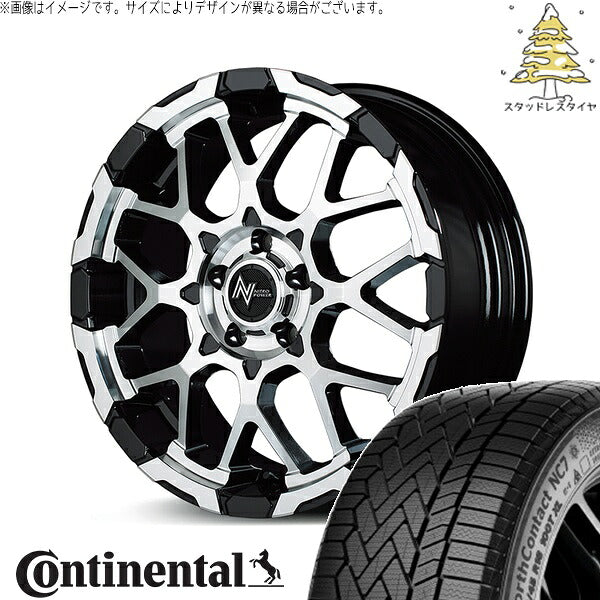 コンチネンタル ノースコンタクト NC7 215/65R16 ＋ ナイトロパワー M28 バレット ブラック/ミラーカット 16インチ 7J +40 5H114.3P スタッドレス・ホイール4本セット。1枚目。