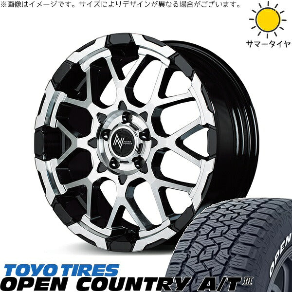 トーヨータイヤ オープンカントリー A/T3 235/70R16 ＋ ナイトロパワー M28 バレット ブラック/ミラーカット 16インチ 7J +40 5H114.3P サマー・ホイール4本セット。1枚目。