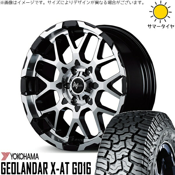ヨコハマタイヤ ジオランダー X-AT G016 215/70R16 ＋ ナイトロパワー M28 バレット ブラック/ミラーカット 16インチ 6.5J +38 6H139.7P サマー・ホイール4本セット。1枚目。