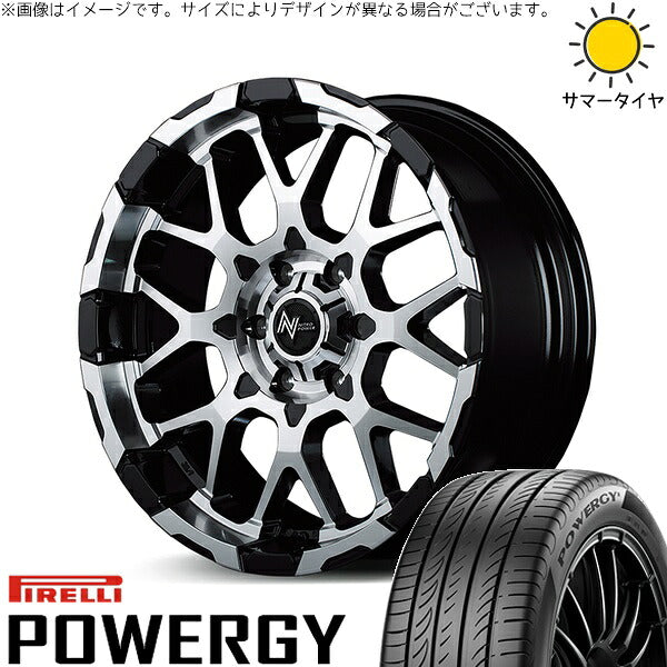 ピレリ パワジー 215/60R17 ＋ ナイトロパワー M28 バレット ブラック/ミラーカット 17インチ 6.5J +38 6H139.7P サマー・ホイール4本セット。1枚目。