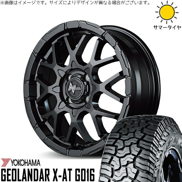 ヨコハマタイヤ ジオランダー X-AT G016 165/60R15 ＋ ナイトロパワー M28 バレット セミグロスブラック 15インチ 5J +48 4H100P サマー・ホイール4本セット。1枚目。