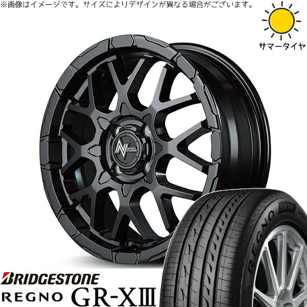 ブリヂストン レグノ GR-X3 165/60R15 ＋ ナイトロパワー M28 バレット セミグロスブラック 15インチ 5J +48 4H100P サマー・ホイール4本セット。1枚目。