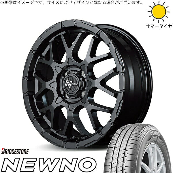 ブリヂストン ニューノ 175/60R16 ＋ ナイトロパワー M28 バレット セミグロスブラック 16インチ 6J +40 4H100P サマー・ホイール4本セット。1枚目。