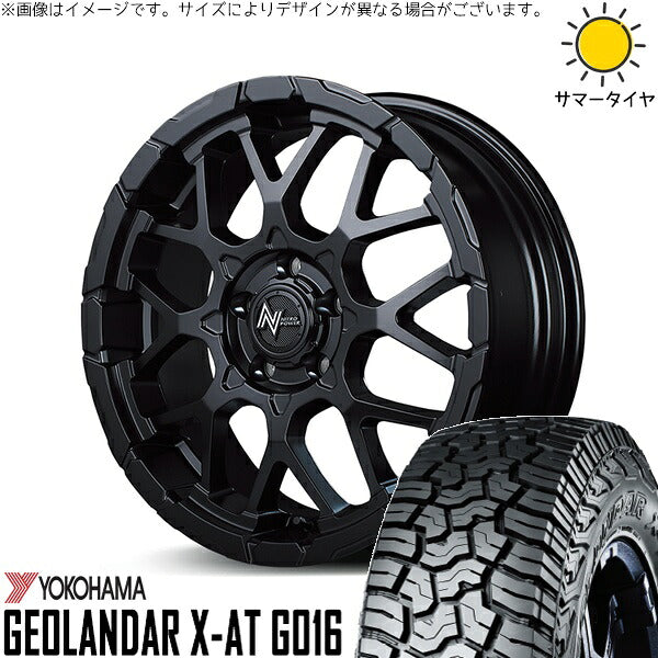 ヨコハマタイヤ ジオランダー X-AT G016 235/70R16 ＋ ナイトロパワー M28 バレット セミグロスブラック 16インチ 7J +40 5H114.3P サマー・ホイール4本セット。1枚目。