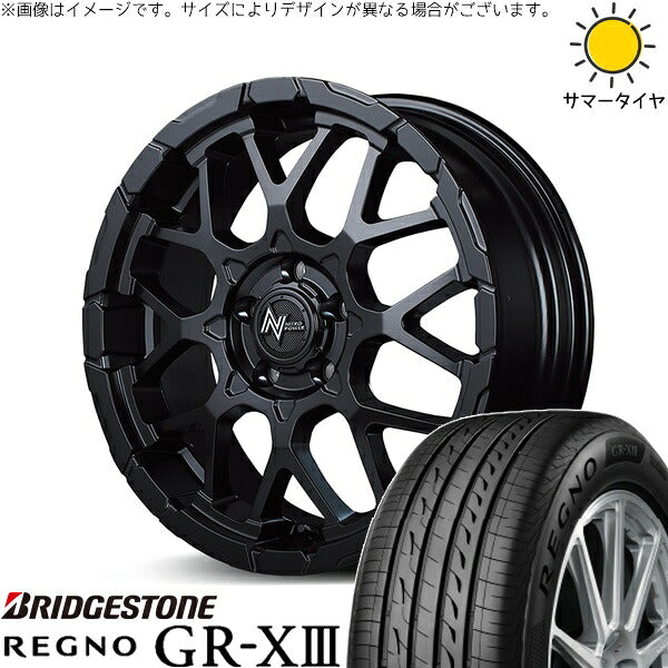 ブリヂストン レグノ GR-X3 215/60R16 ＋ ナイトロパワー M28 バレット セミグロスブラック 16インチ 7J +40 5H114.3P サマー・ホイール4本セット。1枚目。