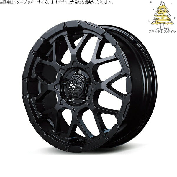 輸入スタッドレスタイヤ（銘柄指定不可） 235/55R18 ＋ ナイトロパワー M28 バレット セミグロスブラック 18インチ 7.0J +35 5H114.3P ホイール4本セット。1枚目。