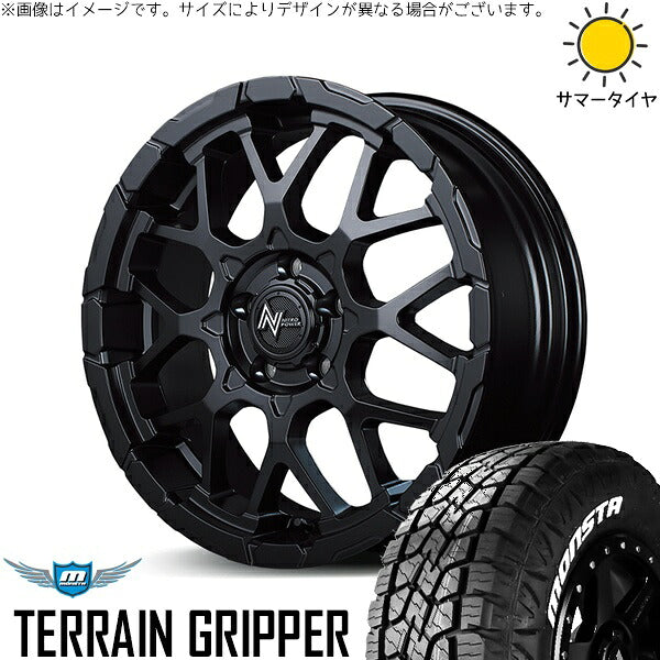 モンスタタイヤ テレーングリッパー 225/55R18 ＋ ナイトロパワー M28 バレット セミグロスブラック 18インチ 7J +35 5H114.3P サマー・ホイール4本セット。1枚目。