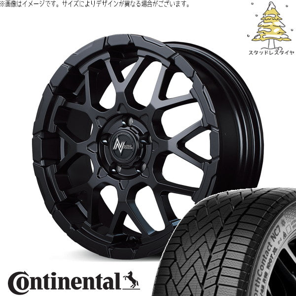 コンチネンタル ノースコンタクト NC7 235/60R18 ＋ ナイトロパワー M28 バレット セミグロスブラック 18インチ 7J +35 5H114.3P スタッドレス・ホイール4本セット。1枚目。