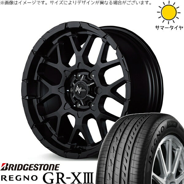 ブリヂストン レグノ GR-X3 RV 215/65R16 ＋ ナイトロパワー M28 バレット セミグロスブラック 16インチ 6.5J +38 6H139.7P サマー・ホイール4本セット。1枚目。