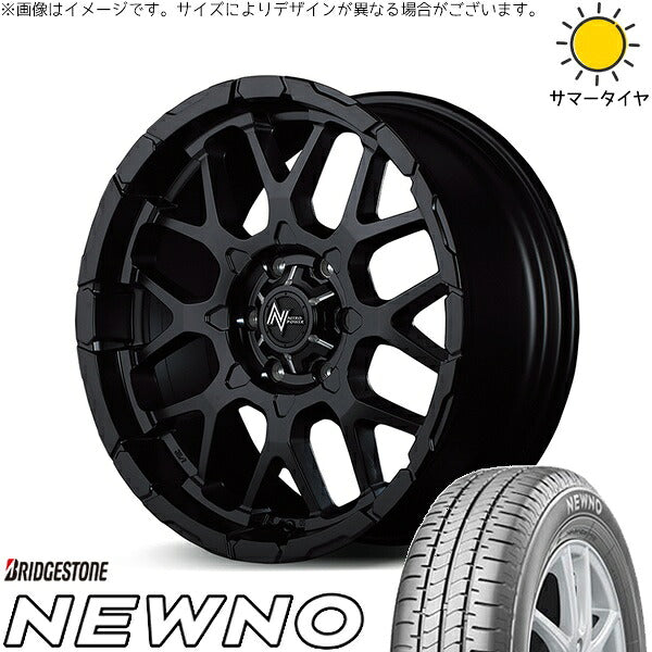 ブリヂストン ニューノ 215/65R16 ＋ ナイトロパワー M28 バレット セミグロスブラック 16インチ 6.5J +38 6H139.7P サマー・ホイール4本セット。1枚目。