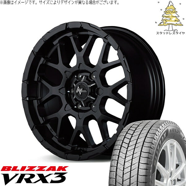 ブリヂストン ブリザック VRX3 215/65R16 ＋ ナイトロパワー M28 バレット セミグロスブラック 16インチ 6.5J +38 6H139.7P スタッドレス・ホイール4本セット。1枚目。