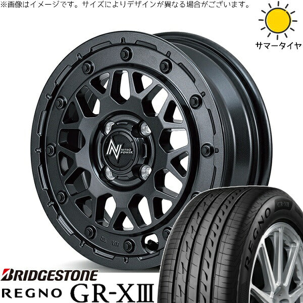 ブリヂストン レグノ GR-X3 165/55R15 ＋ ナイトロパワー M29 スティンガー バレルブラック 15インチ 5J +48 4H100P サマー・ホイール4本セット。1枚目。