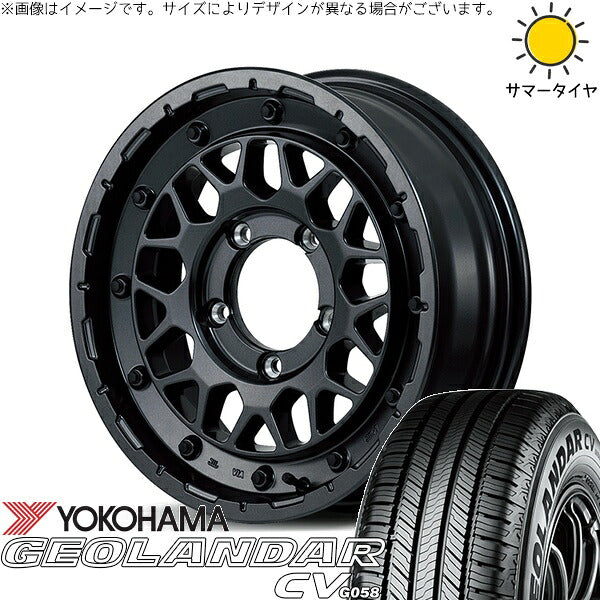 ヨコハマタイヤ ジオランダーCV G058 215/70R16 ＋ ナイトロパワー M29 スティンガー バレルブラック 16インチ 5.5J +20 5H139.7P サマー・ホイール4本セット。1枚目。