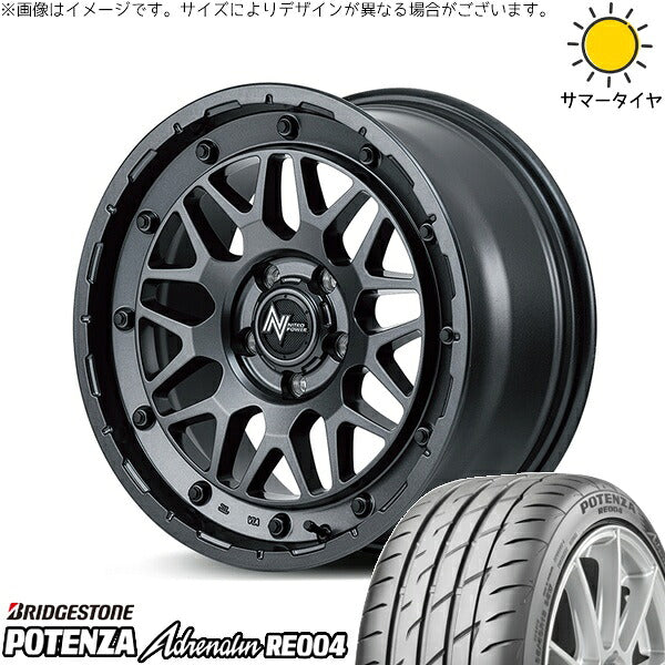 ブリヂストン ポテンザ アドレナリン RE004 215/45R18 ＋ ナイトロパワー M29 スティンガー バレルブラック 18インチ 7J +40 5H114.3P サマー・ホイール4本セット。1枚目。