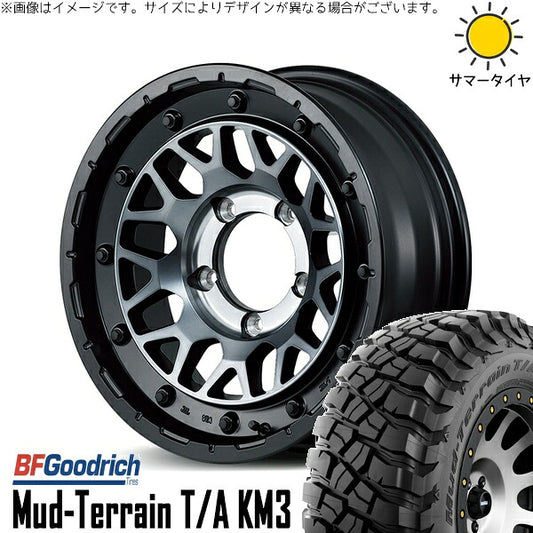 BFグッドリッチ マッドテレーン T/A KM3 225/75R16 ＋ ナイトロパワー M29 スティンガー セミグロスブラッククリア 16インチ 6J -5 5H139.7P サマー・ホイール4本セット。1枚目。