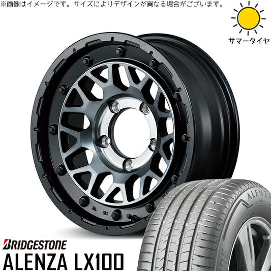 ブリヂストン アレンザ LX100 215/70R16 ＋ ナイトロパワー M29 スティンガー セミグロスブラッククリア 16インチ 6J -5 5H139.7P サマー・ホイール4本セット。1枚目。