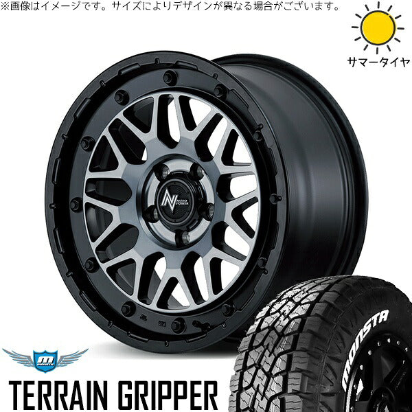 モンスタタイヤ テレーングリッパー (TERRAIN GRIPPER) 175/80R16 ＋ ナイトロパワー M29 スティンガー セミグロスブラッククリア 16インチ 7J +40 5H114.3P サマー・ホイール4本セット。1枚目。