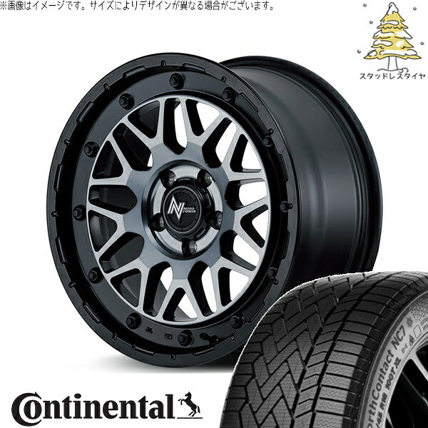 コンチネンタル ノースコンタクト NC7 205/60R16 ＋ ナイトロパワー M29 スティンガー セミグロスブラッククリア 16インチ 7J +40 5H114.3P スタッドレス・ホイール4本セット。1枚目。