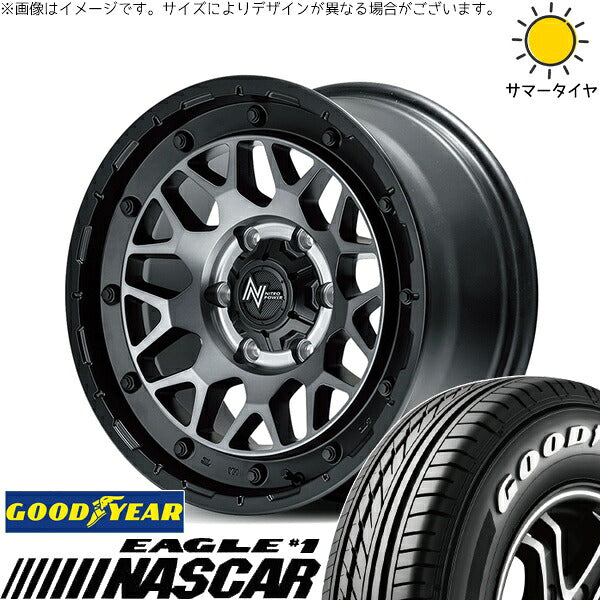 グッドイヤー イーグル ナスカー 215/65R16 ＋ ナイトロパワー M29 スティンガー セミグロスブラッククリア 16インチ 6.5J +38 6H139.7P サマー・ホイール4本セット。1枚目。