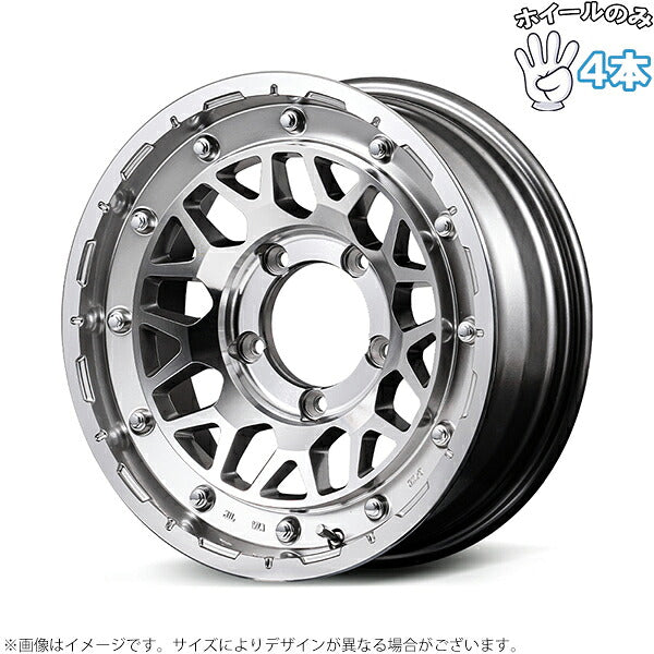 NITROPOWER M29 スティンガー ハイパーシルバー/マシンドフェイス 4本。代表画像。穴数・サイズは商品仕様をご確認ください。