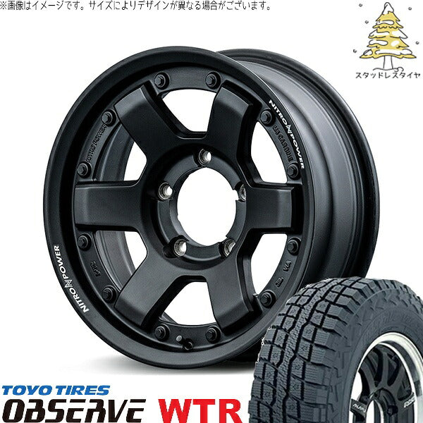 トーヨータイヤ オブザーブ W/T-R 225/70R16 ＋ ナイトロパワー M6 カービン ガンブラック 16インチ 5.5J +20 5H139.7P スタッドレス・ホイール4本セット。1枚目。