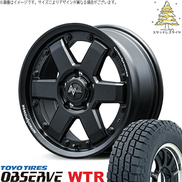 トーヨータイヤ オブザーブ W/T-R 235/70R16 ＋ ナイトロパワー M6 カービン ガンブラック 16インチ 7J +40 5H114.3P スタッドレス・ホイール4本セット。1枚目。
