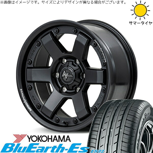 ヨコハマタイヤ ブルーアース ES32 215/70R15 ＋ ナイトロパワー M6 カービン ガンブラック 15インチ 6J +33 6H139.7P サマー・ホイール4本セット。1枚目。