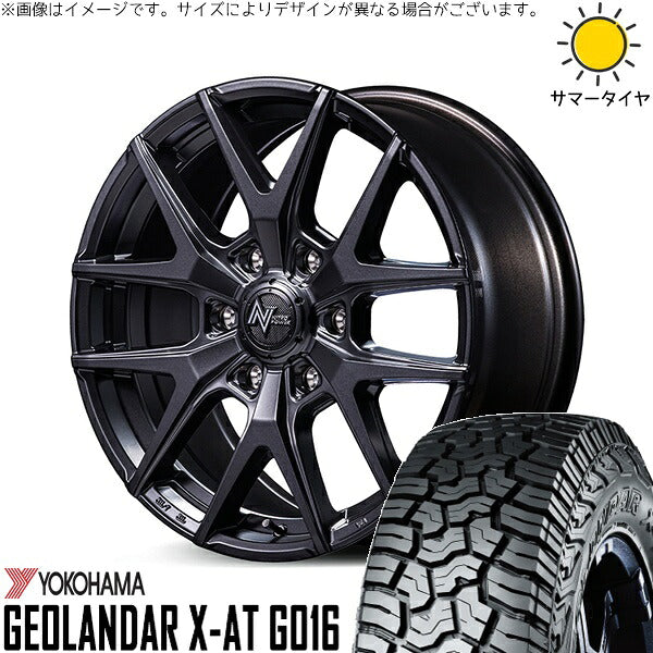 ヨコハマタイヤ ジオランダー X-A/T G016 (GEOLANDAR X-A/T G016) 265/60R18 ＋ ナイトロパワー M62 トマホーク バレルブラック 18インチ 8J +20 6H139.7P サマー・ホイール4本セット。1枚目。