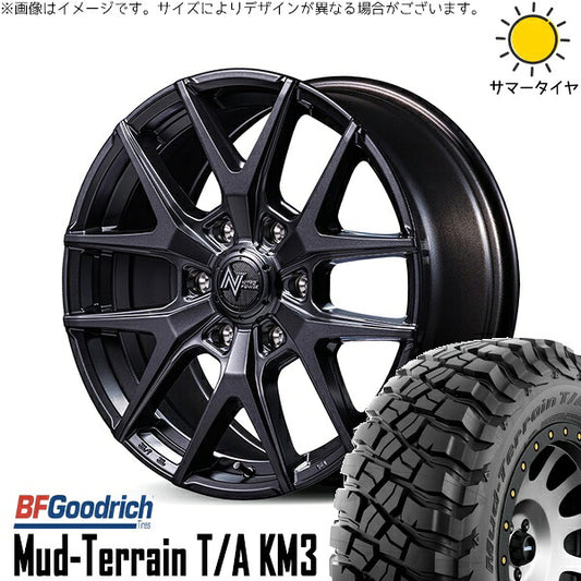 BFグッドリッチ マッドテレーン T/A KM3 265/60R18 ＋ ナイトロパワー M62 トマホーク バレルブラック 18インチ 8J +20 6H139.7P サマー・ホイール4本セット。1枚目。
