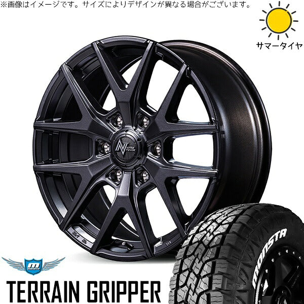 モンスタタイヤ テレーングリッパー (TERRAIN GRIPPER) 265/60R18 ＋ ナイトロパワー M62 トマホーク バレルブラック 18インチ 8J +20 6H139.7P サマー・ホイール4本セット。1枚目。