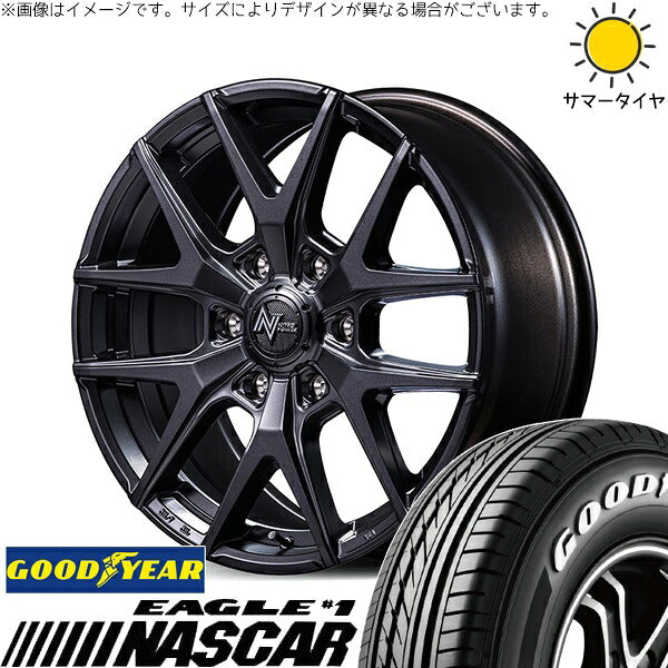 グッドイヤー イーグル ナスカー 215/60R17 ＋ ナイトロパワー M62 トマホーク バレルブラック 17インチ 6.5J +38 6H139.7P サマー・ホイール4本セット。1枚目。