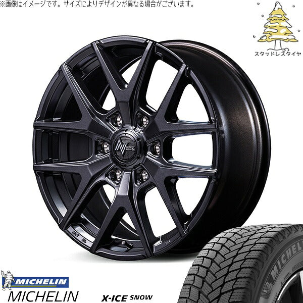 ミシュラン エックスアイス スノー (X-ICE SNOW) 265/55R20 ＋ ナイトロパワー M62 トマホーク バレルブラック 20インチ 8J +55 6H139.7P スタッドレス・ホイール4本セット。1枚目。