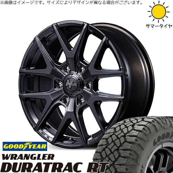 グッドイヤー ラングラー デュラトラック RT 285/70R17 ＋ ナイトロパワー M62 トマホーク バレルブラック 17インチ 8J +20 6H139.7P サマー・ホイール4本セット。1枚目。