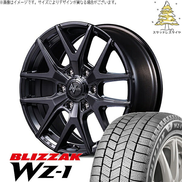 ブリヂストン ブリザック WZ-1 (BLIZZAK WZ-1) 265/60R18 ＋ ナイトロパワー M62 トマホーク バレルブラック 18インチ 8J +20 6H139.7P スタッドレス・ホイール4本セット。1枚目。