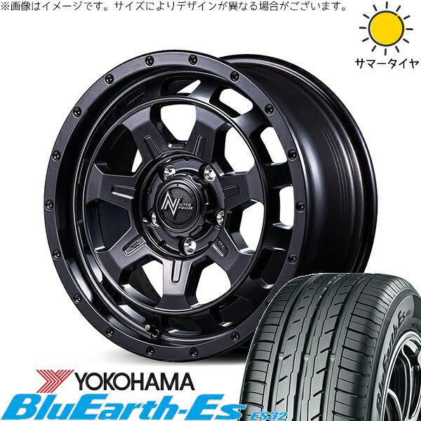 ヨコハマタイヤ ブルーアース ES32 205/60R16 ＋ ナイトロパワー M7 ファランクス バレルブラック 16インチ 7J +40 5H114.3P サマー・ホイール4本セット。1枚目。